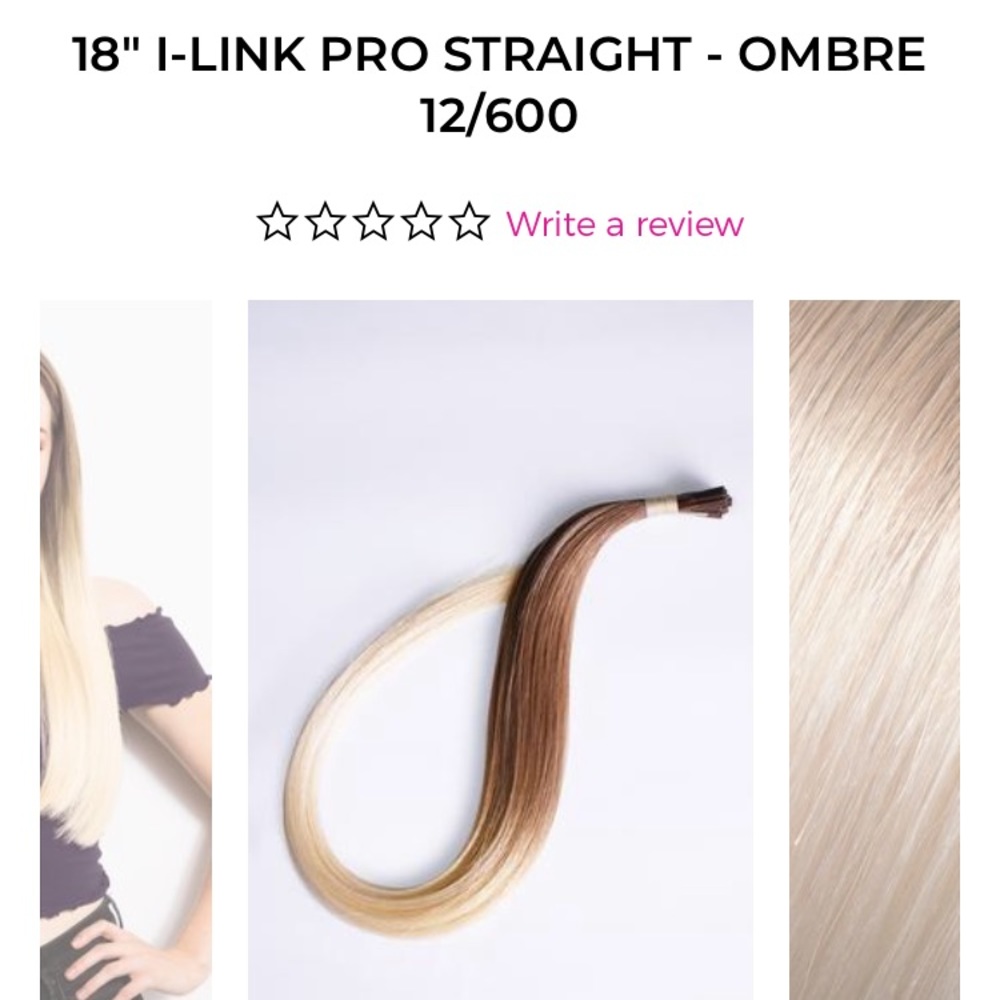 4 packs ombré 12/600 18 in i-link hair extensions